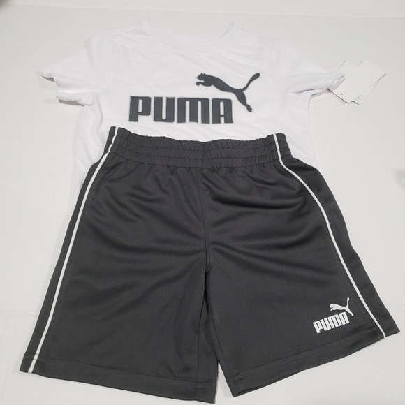 Puma 2 piece set Shorts and T-shirt Size 4 - Picture 2 of 11